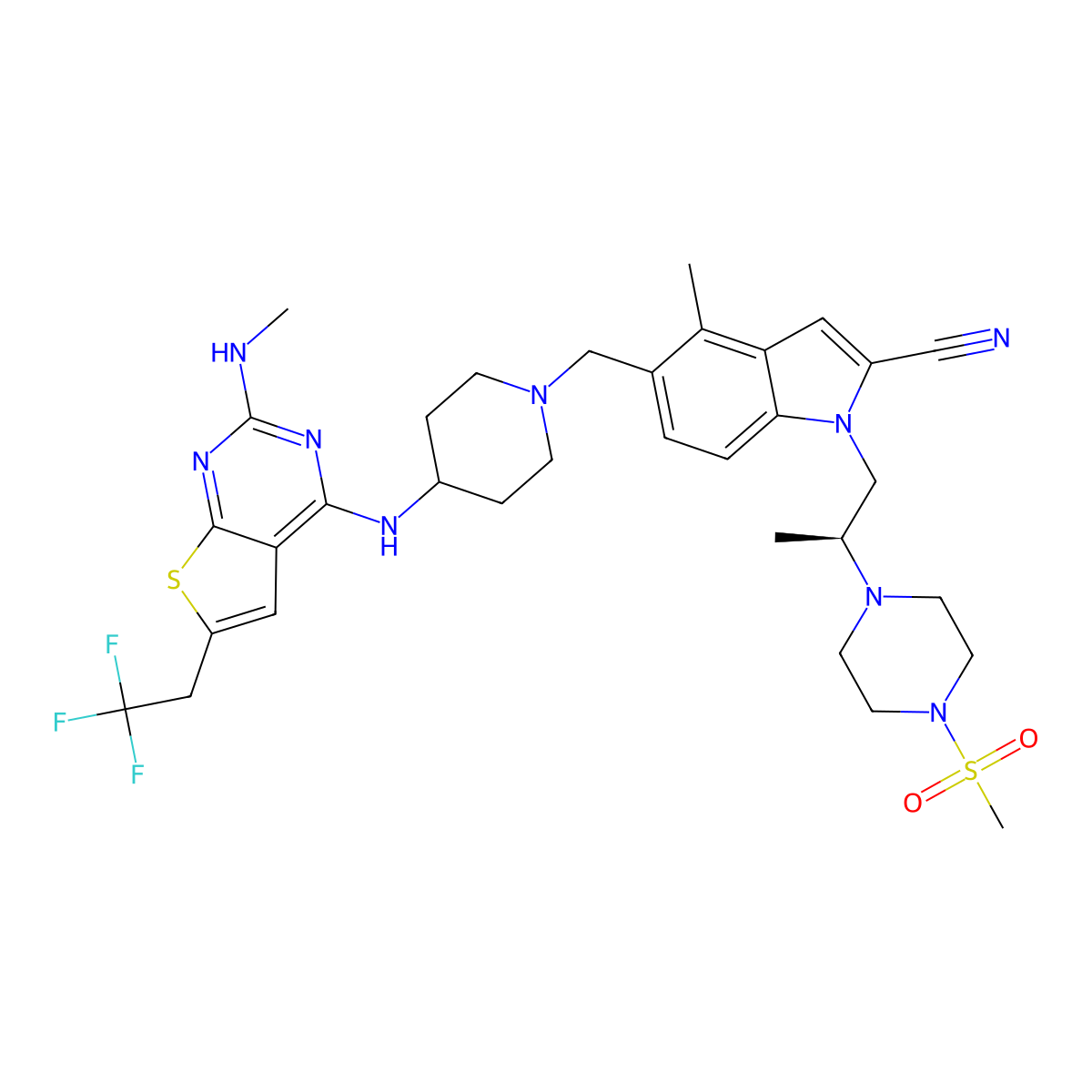 Ziftomenib molecular structure, CAS 2134675-36-6