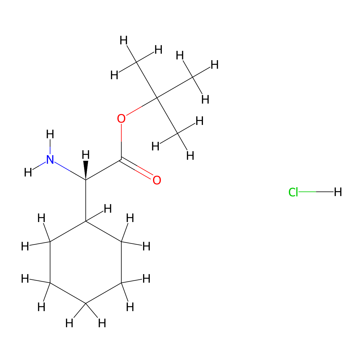 (S)-tert-Butyl 2-amino-2-cyclohexylacetate hydrochloride molecular structure, CAS 213475-52-6