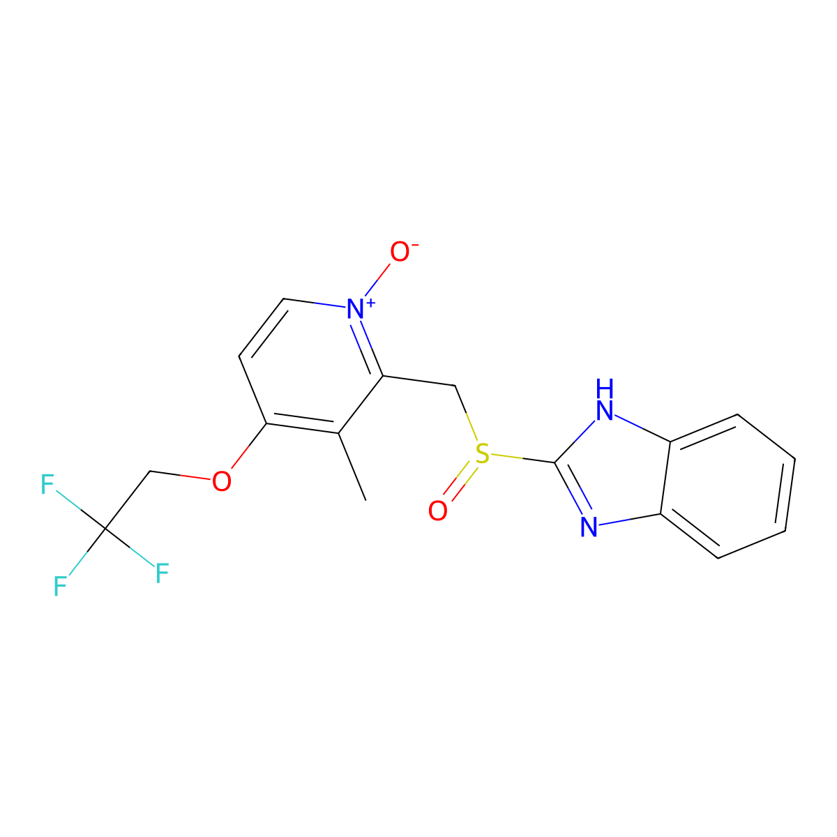 Lansoprazole N-oxide molecular structure, CAS 213476-12-1