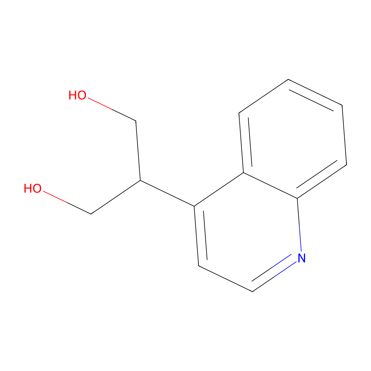 2-Quinolin-4-ylpropane-1,3-diol molecular structure, CAS 213478-40-1