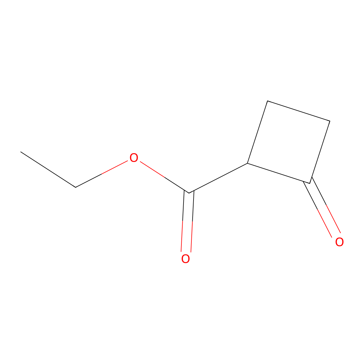 Ethyl 2-oxocyclobutane-1-carboxylate molecular structure, CAS 213478-56-9