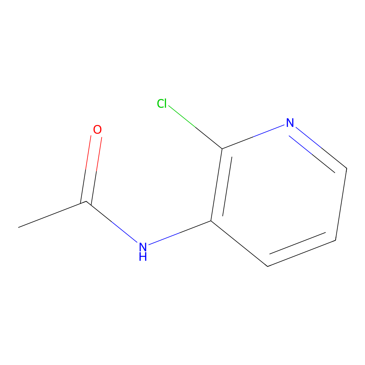 N-(2-chloropyridin-3-yl)acetamide molecular structure, CAS 21352-19-2
