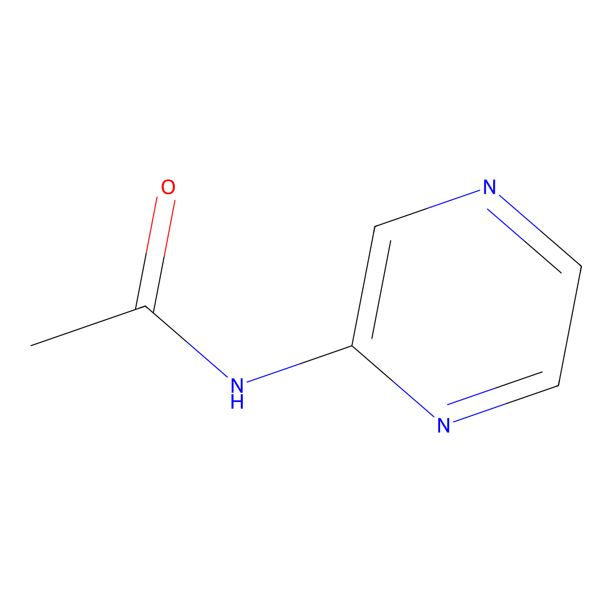 N-pyrazin-2-ylacetamide molecular structure, CAS 21352-21-6