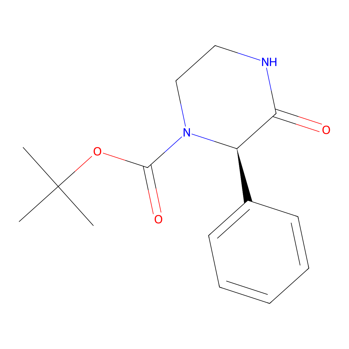 (R)-tert-Butyl 3-oxo-2-phenylpiperazine-1-carboxylate molecular structure, CAS 2135284-21-6