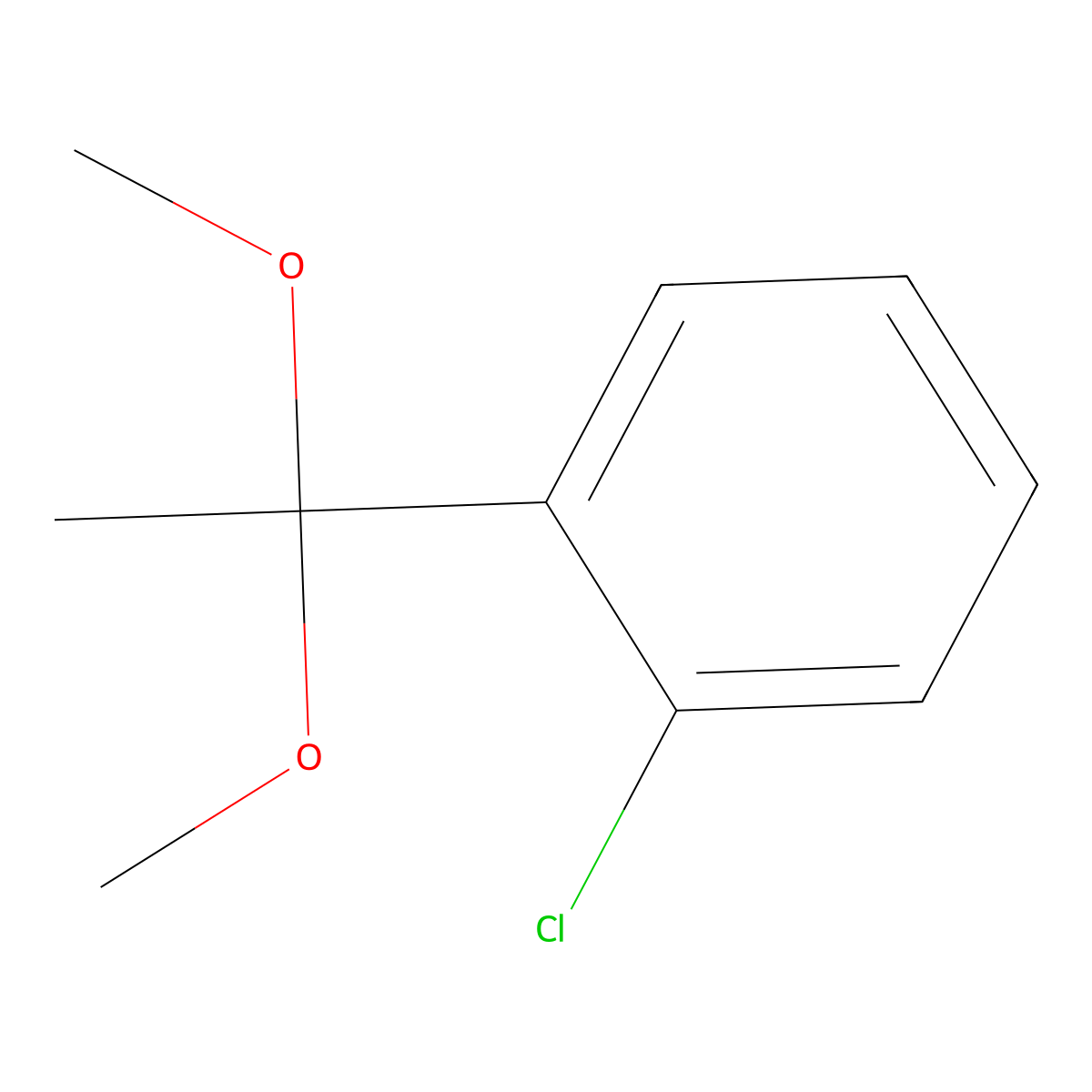 1-Chloro-2-(1,1-dimethoxyethyl)benzene molecular structure, CAS 2135301-02-7
