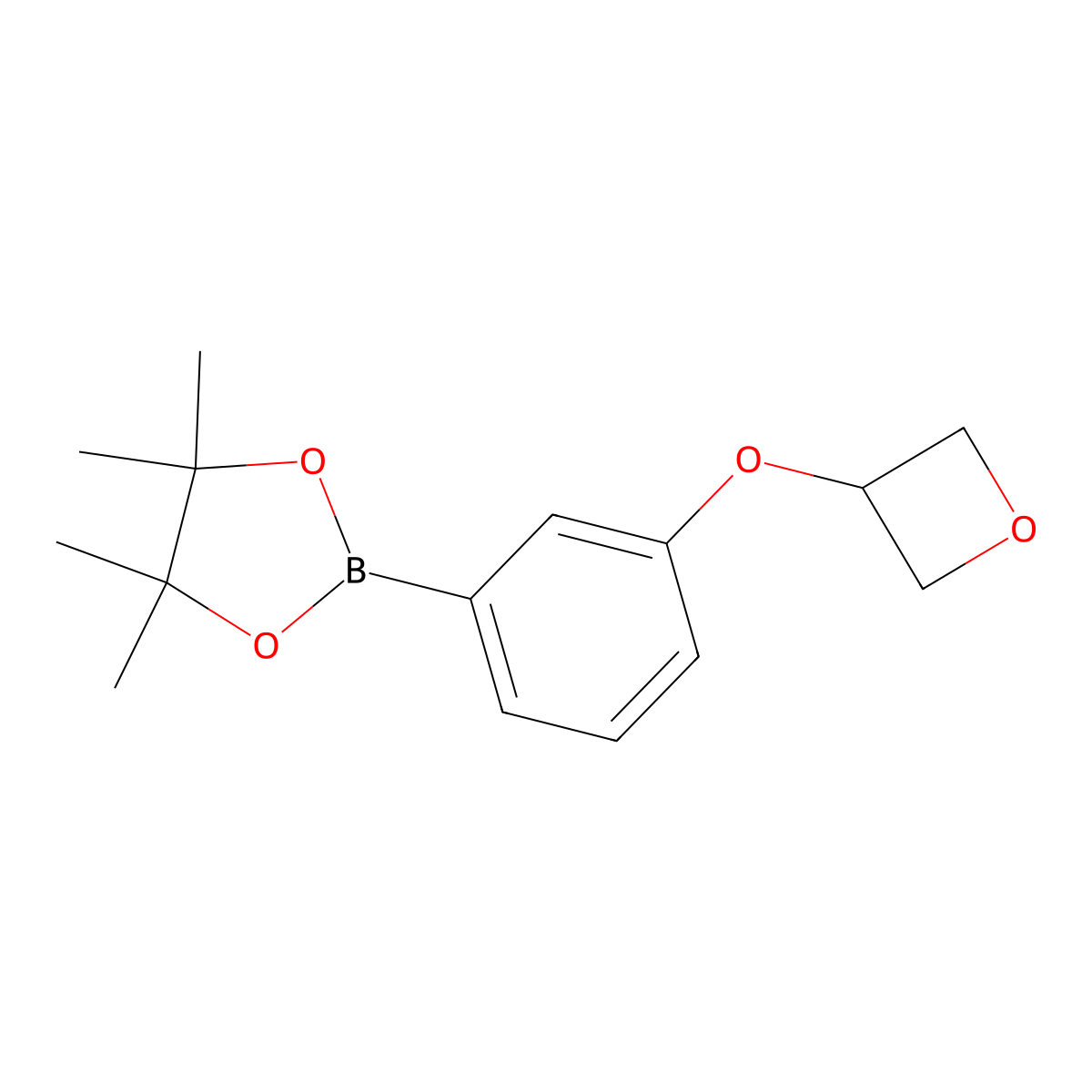 4,4,5,5-Tetramethyl-2-(3-(oxetan-3-yloxy)phenyl)-1,3,2-dioxaborolane molecular structure, CAS 2135306-36-2