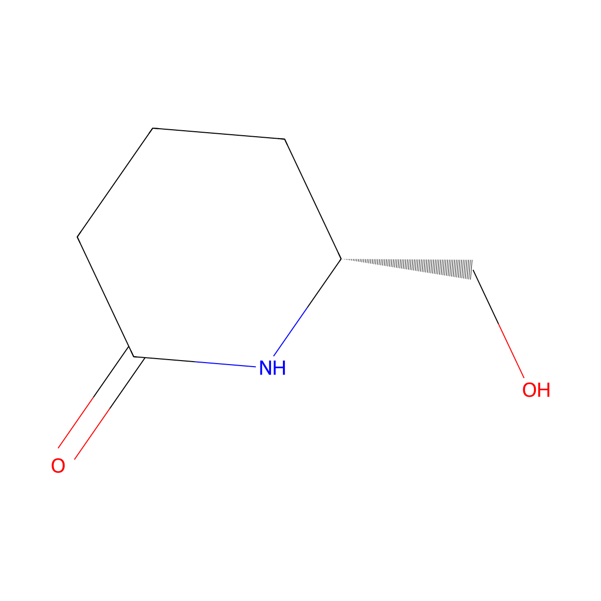 (6R)-6-(hydroxymethyl)piperidin-2-one molecular structure, CAS 213532-95-7