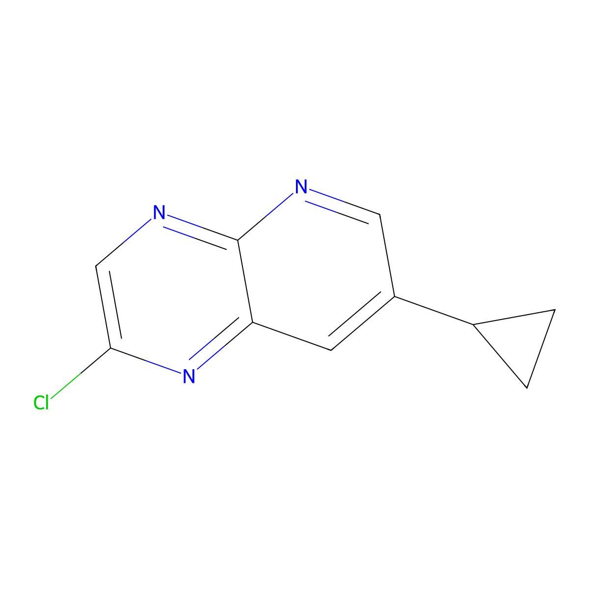 2-Chloro-7-cyclopropylpyrido[2,3-B]pyrazine molecular structure, CAS 2135331-26-7