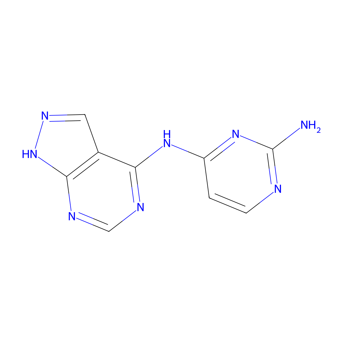 N4-(1H-Pyrazolo[3,4-D]pyrimidin-4-YL)pyrimidine-2,4-diamine molecular structure, CAS 2135331-33-6