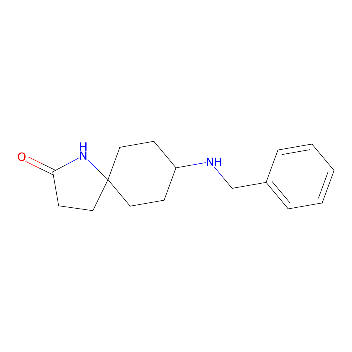 8-(Benzylamino)-1-azaspiro[4,5]decan-2-one molecular structure, CAS 2135331-34-7
