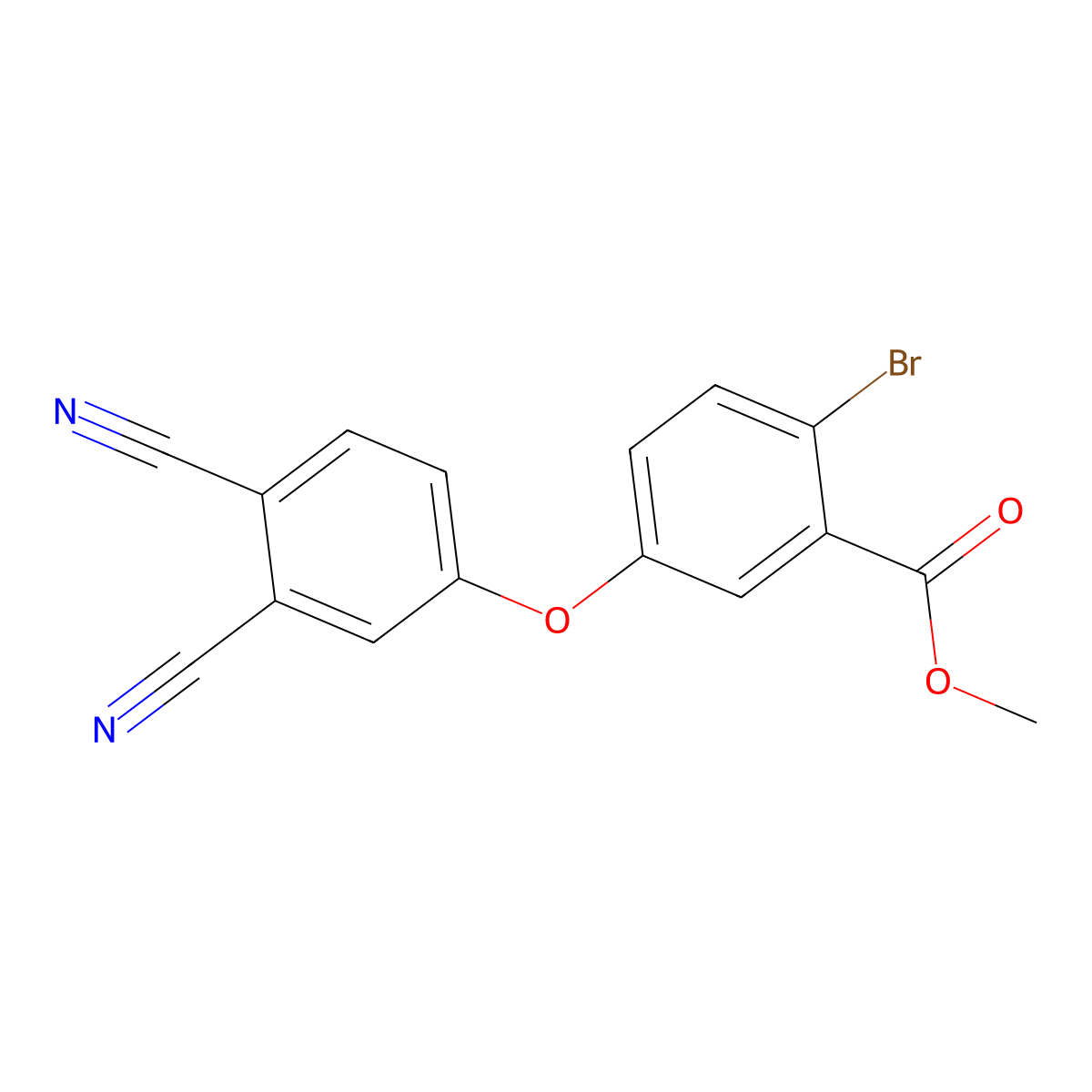 Methyl 2-bromo-5-(3,4-dicyanophenoxy)benzoate molecular structure, CAS 2135331-58-5