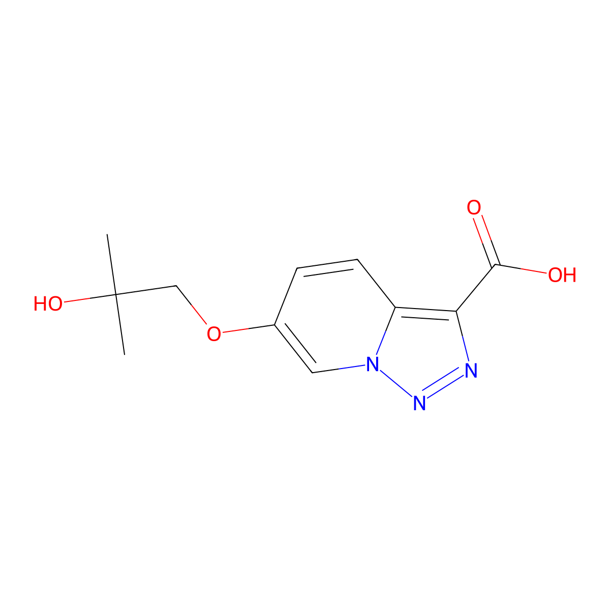 6-(2-Hydroxy-2-methylpropoxy)-[1,2,3]triazolo[1,5-A]pyridine-3-carboxylic acid molecular structure, CAS 2135331-62-1