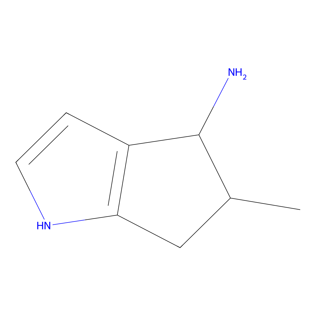5-Methyl-1,4,5,6-tetrahydrocyclopenta[B]pyrrol-4-amine molecular structure, CAS 2135331-68-7