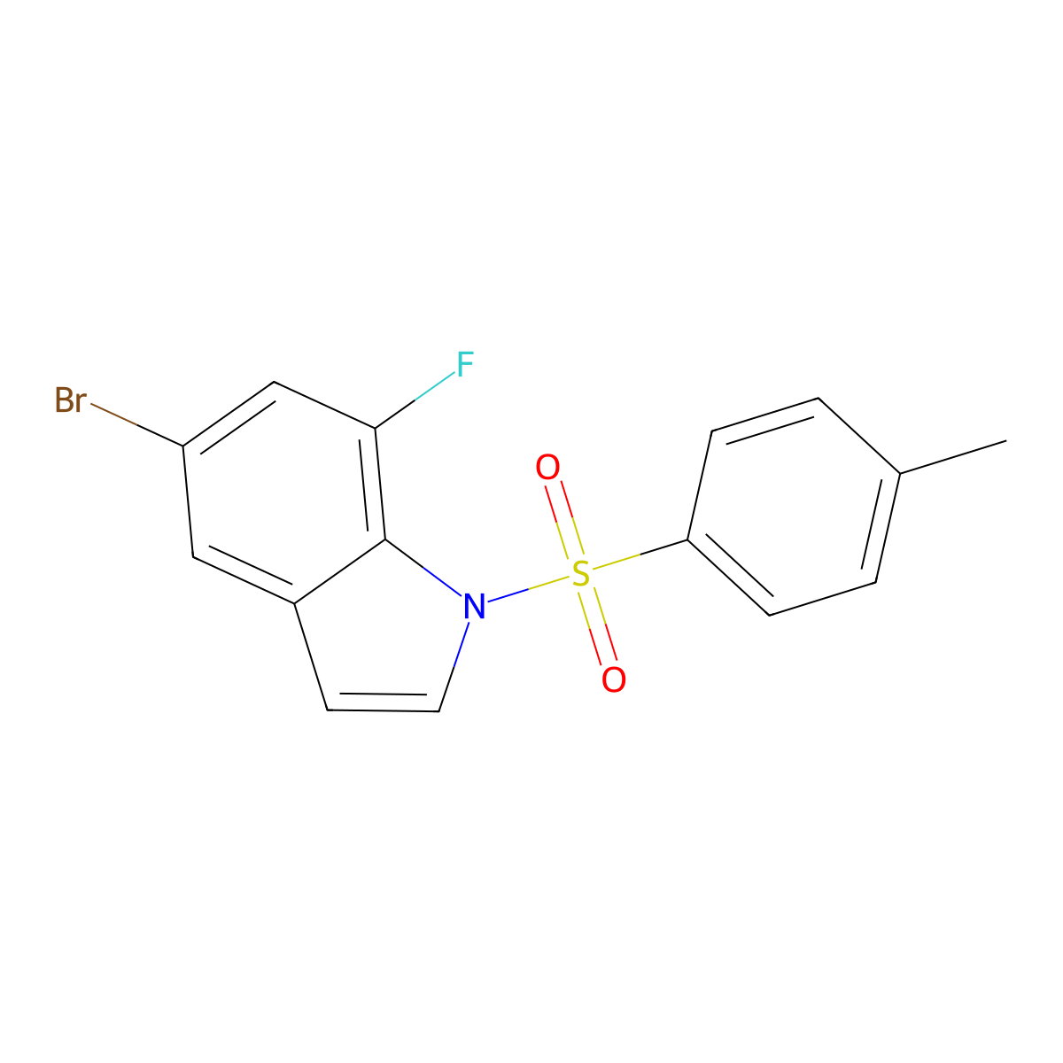 5-Bromo-7-fluoro-1-tosyl-1H-indole molecular structure, CAS 2135331-69-8