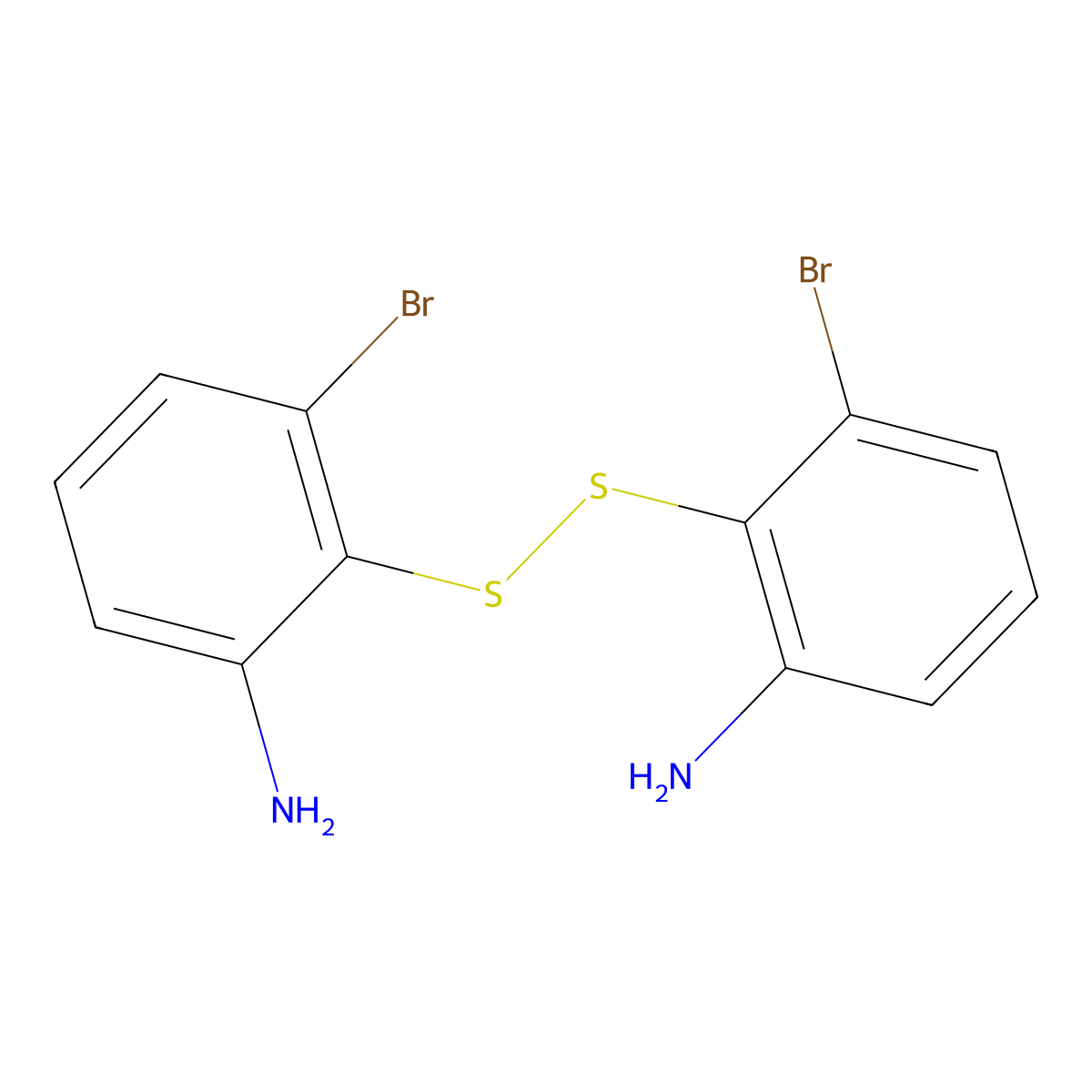 2,2'-Disulfanediylbis(3-bromoaniline) molecular structure, CAS 2135331-79-0