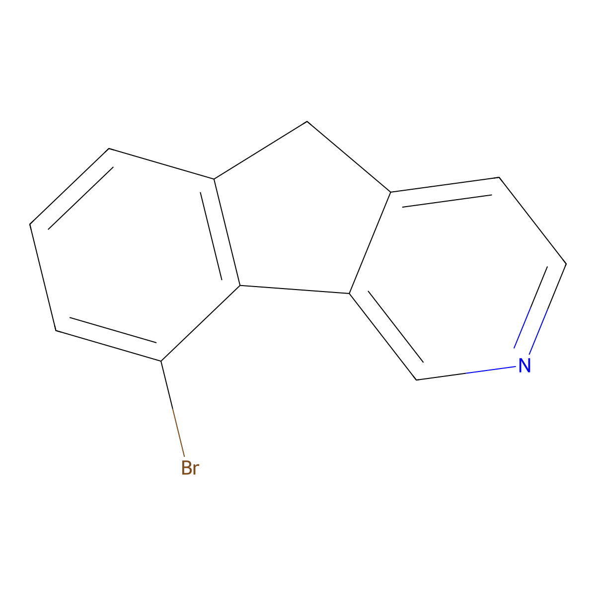 9-bromo-5H-indeno[1,2-c]pyridine molecular structure, CAS 2135331-82-5