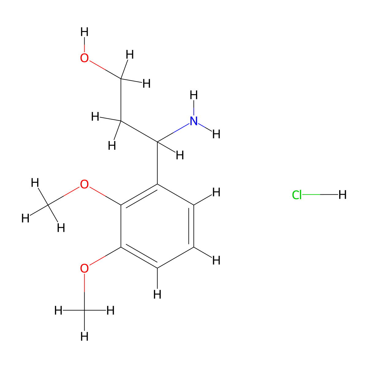 3-Amino-3-(2,3-dimethoxyphenyl)propan-1-ol hydrochloride molecular structure, CAS 2135331-86-9