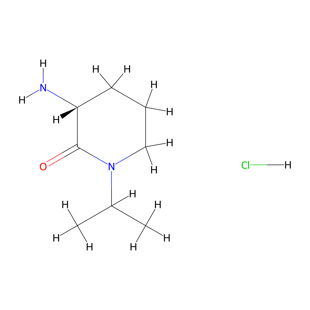 (R)-3-Amino-1-isopropylpiperidin-2-one hcl molecular structure, CAS 2135331-99-4