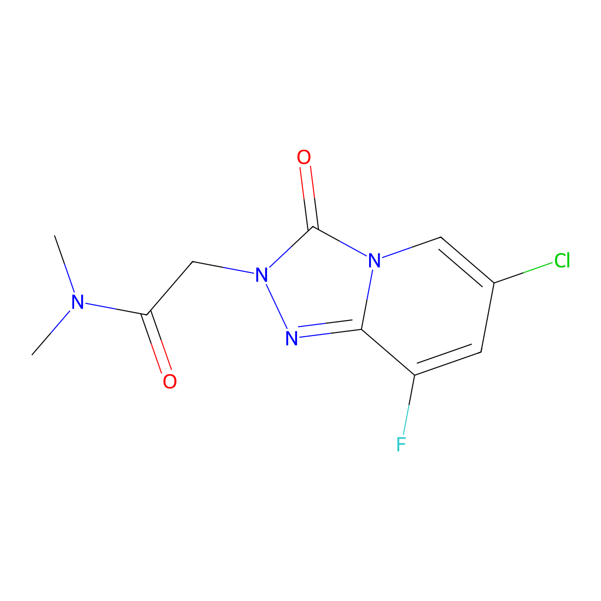 2-(6-Chloro-8-fluoro-3-oxo-[1,2,4]triazolo[4,3-A]pyridin-2(3H)-YL)-N,N-dimethylacetamide molecular structure, CAS 2135332-04-4