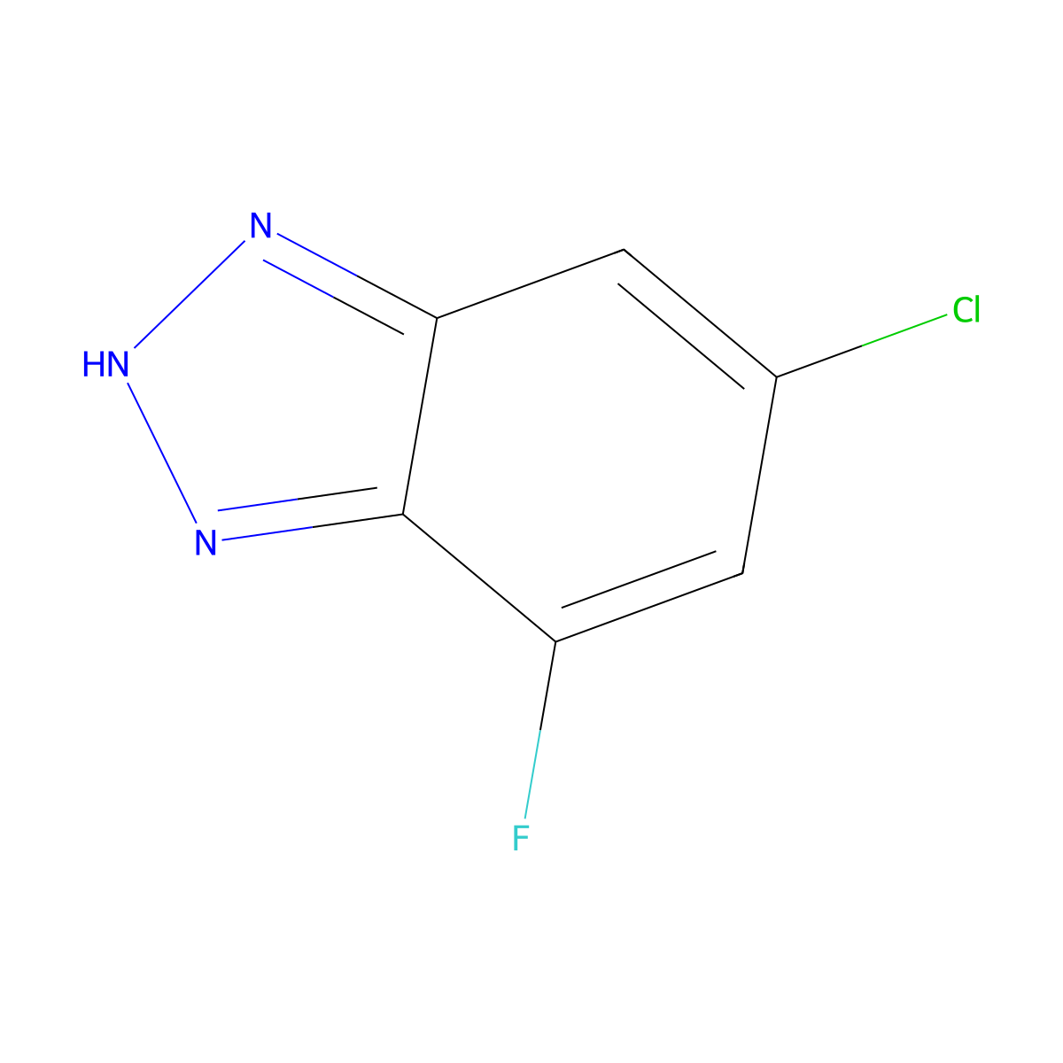 5-Chloro-7-fluoro-1H-benzo[D][1,2,3]triazole molecular structure, CAS 2135332-06-6