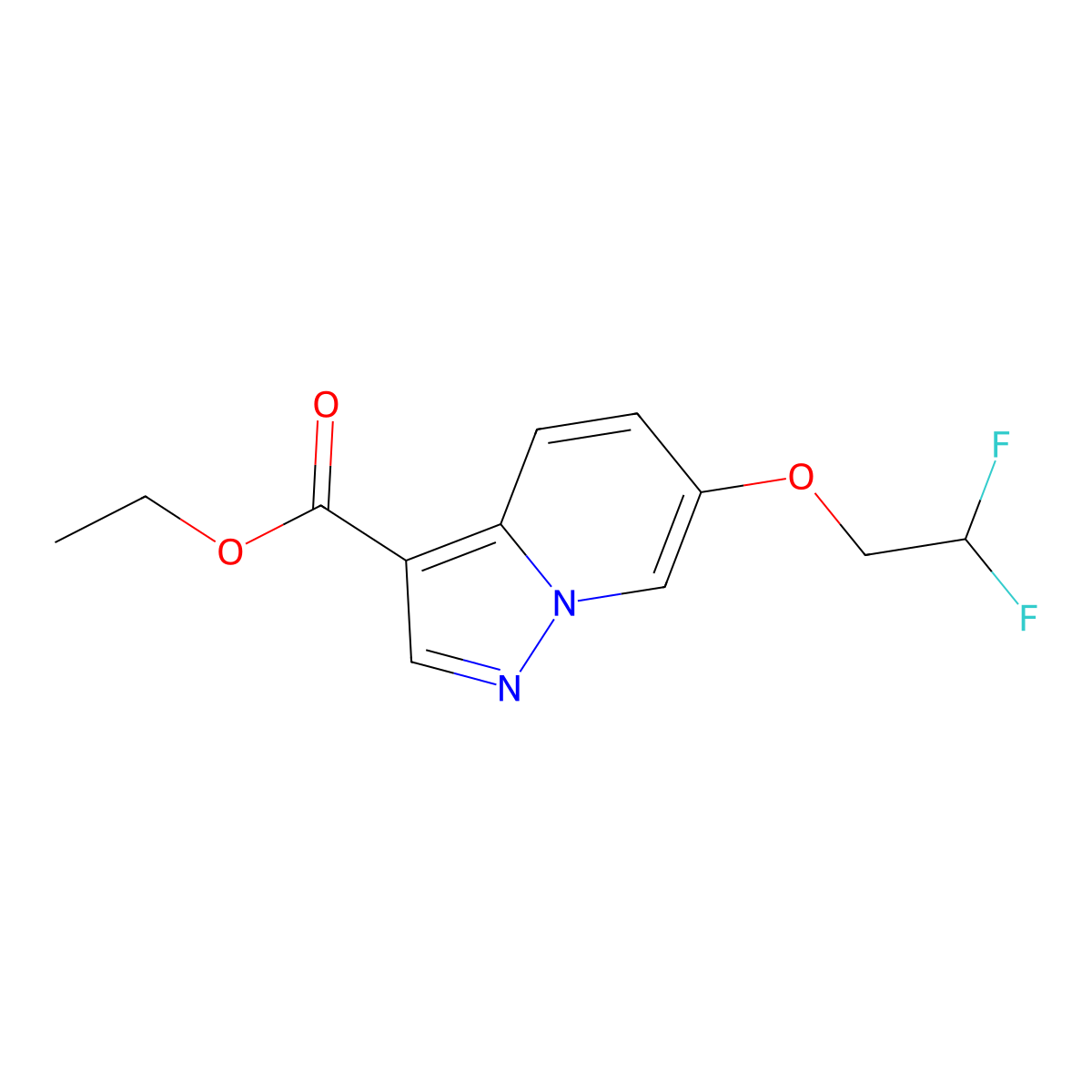 Ethyl 6-(2,2-difluoroethoxy)pyrazolo[1,5-A]pyridine-3-carboxylate molecular structure, CAS 2135332-23-7