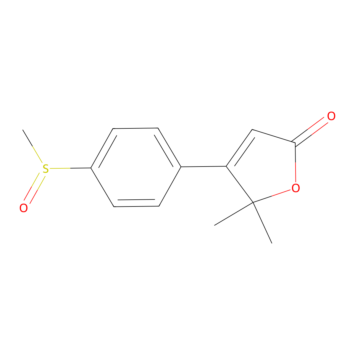5,5-Dimethyl-4-(4-(methylsulfinyl)phenyl)furan-2(5H)-one molecular structure, CAS 2135332-26-0