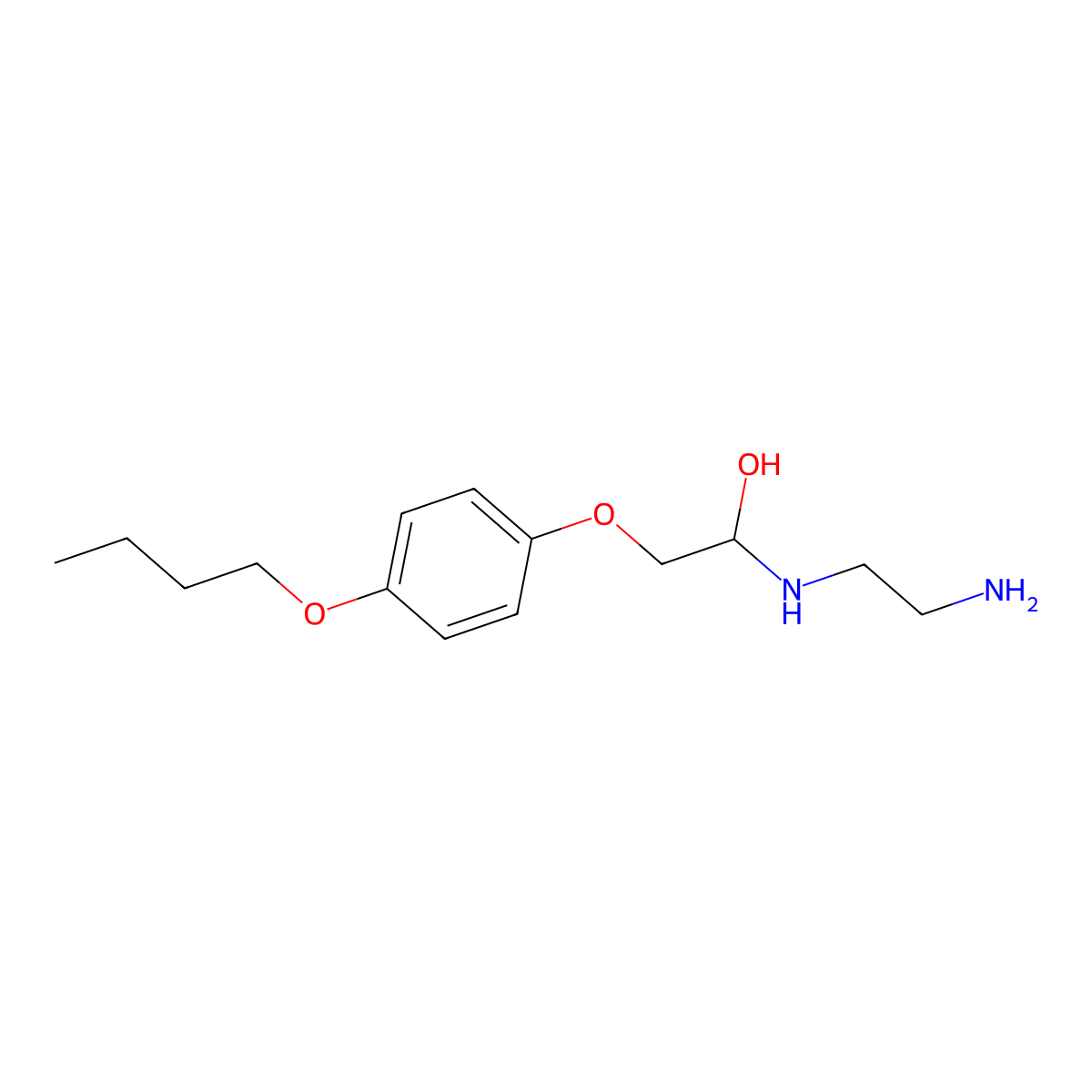 1-((2-Aminoethyl)amino)-2-(4-butoxyphenoxy)ethan-1-OL molecular structure, CAS 2135332-43-1