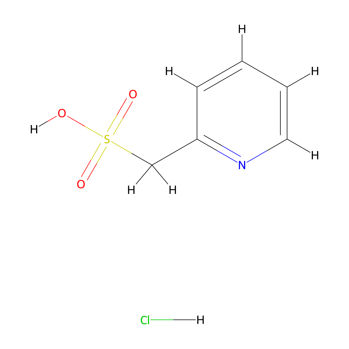 Pyridin-2-ylmethanesulfonic acid hcl molecular structure, CAS 2135332-55-5
