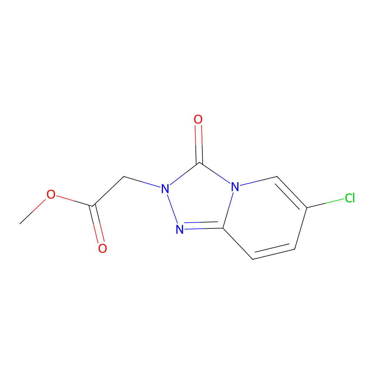 Methyl 2-(6-chloro-3-oxo-[1,2,4]triazolo[4,3-A]pyridin-2(3H)-YL)acetate molecular structure, CAS 2135332-57-7