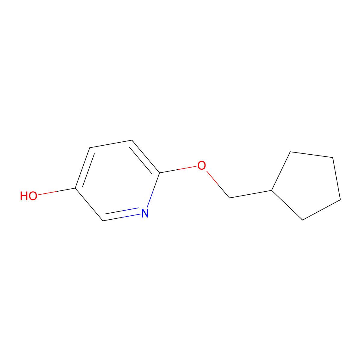 6-(Cyclopentylmethoxy)pyridin-3-OL molecular structure, CAS 2135332-75-9