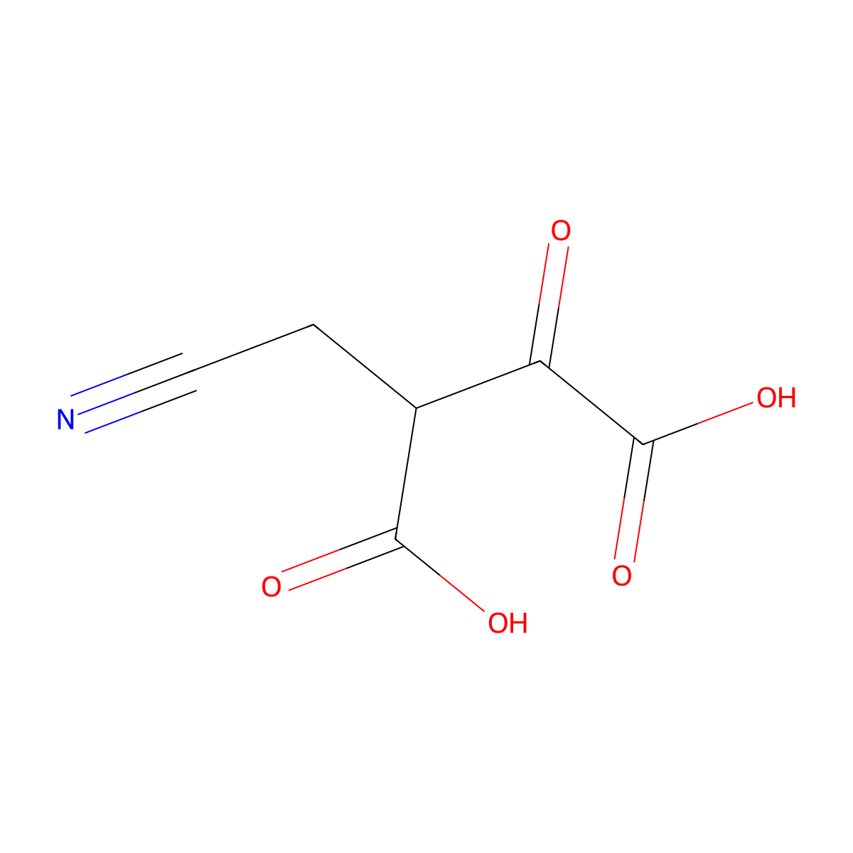 2-(Cyanomethyl)-3-oxosuccinic acid molecular structure, CAS 2135332-81-7