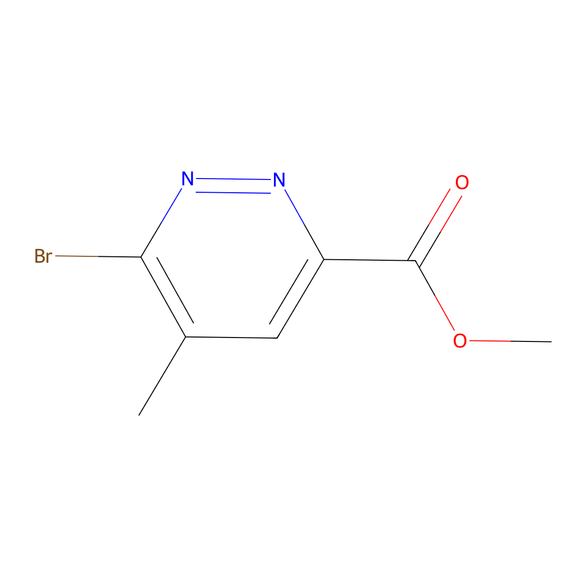Methyl 6-bromo-5-methylpyridazine-3-carboxylate molecular structure, CAS 2135332-83-9