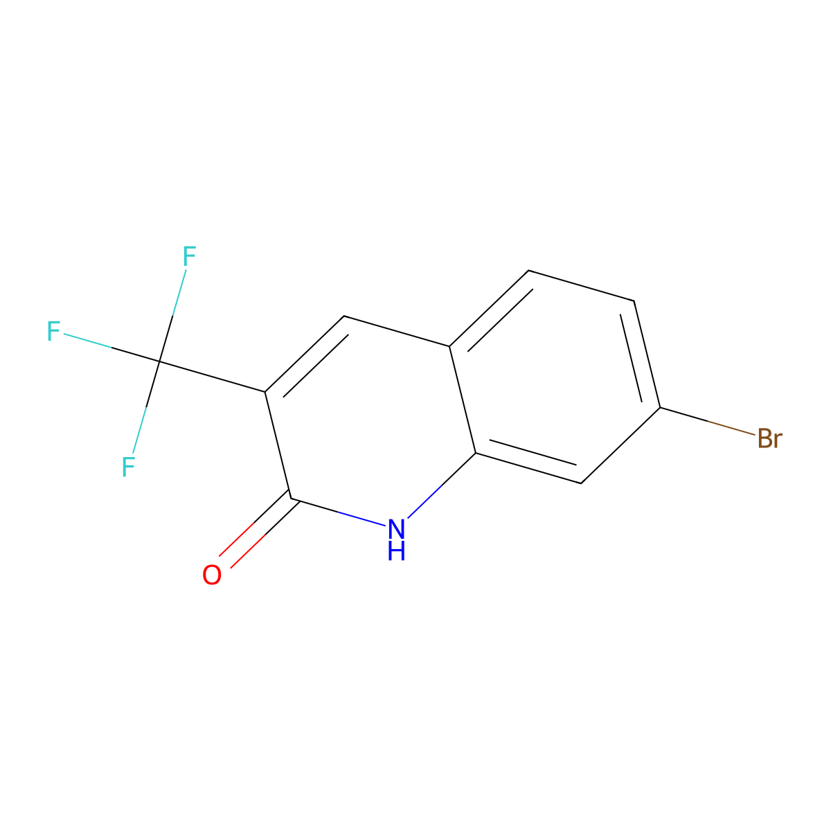 7-Bromo-3-(trifluoromethyl)quinolin-2(1H)-one molecular structure, CAS 2135332-93-1