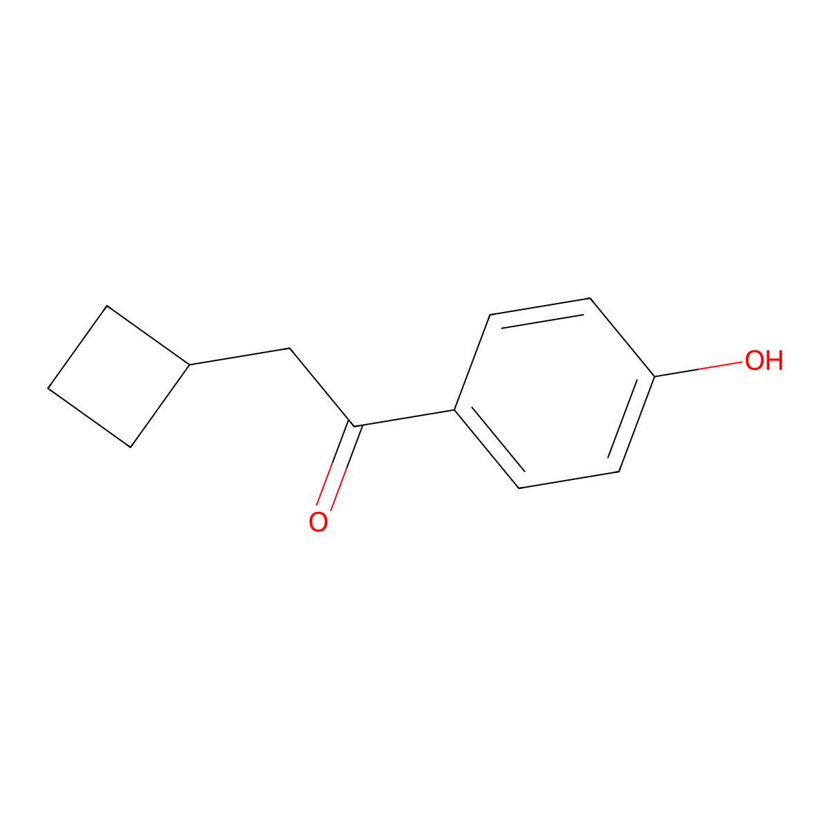 2-Cyclobutyl-1-(4-hydroxyphenyl)ethan-1-one molecular structure, CAS 2135332-94-2