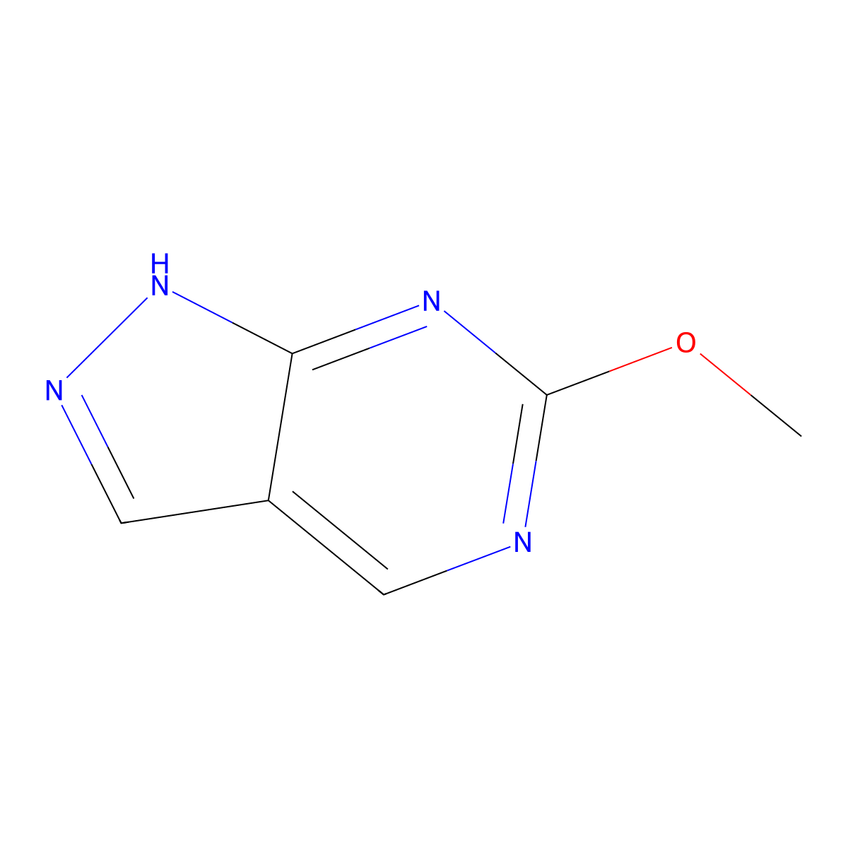 6-methoxy-1H-pyrazolo[3,4-d]pyrimidine molecular structure, CAS 2135333-06-9
