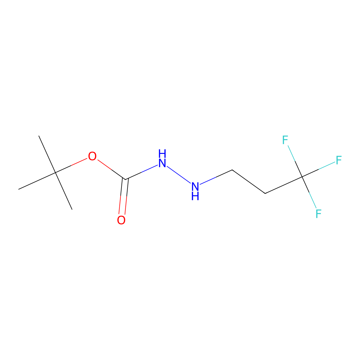 Tert-butyl 2-(3,3,3-trifluoropropyl)hydrazine-1-carboxylate molecular structure, CAS 2135336-61-5
