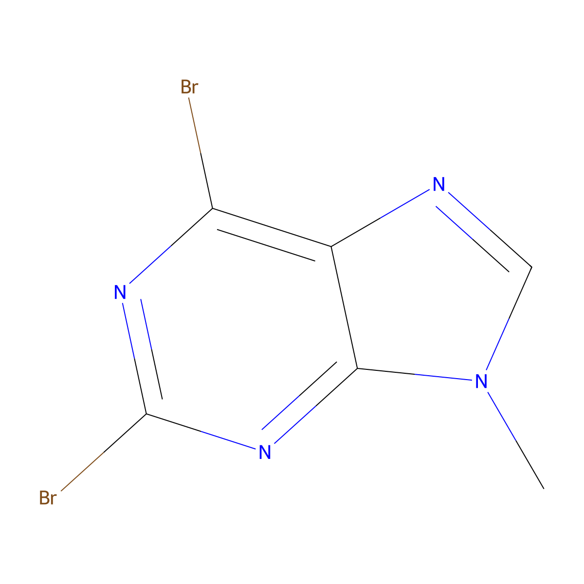 2,6-Dibromo-9-methyl-9H-purine molecular structure, CAS 2135336-62-6
