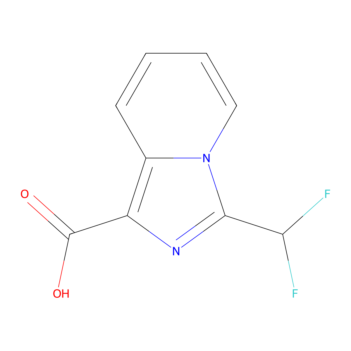 3-(Difluoromethyl)imidazo[1,5-A]pyridine-1-carboxylic acid molecular structure, CAS 2135336-91-1