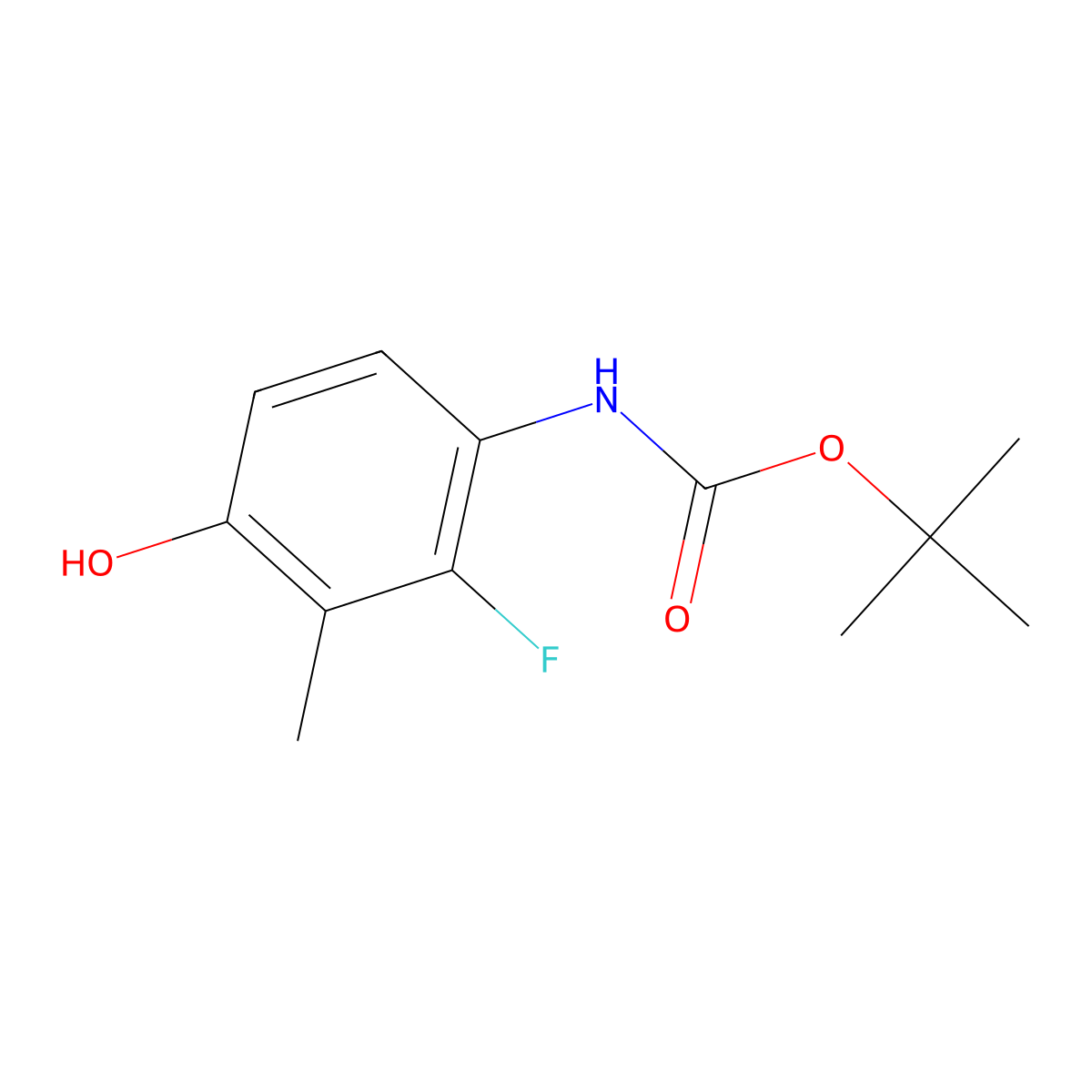 4-(Boc-amino)-3-fluoro-2-methylphenol molecular structure, CAS 2135339-54-5