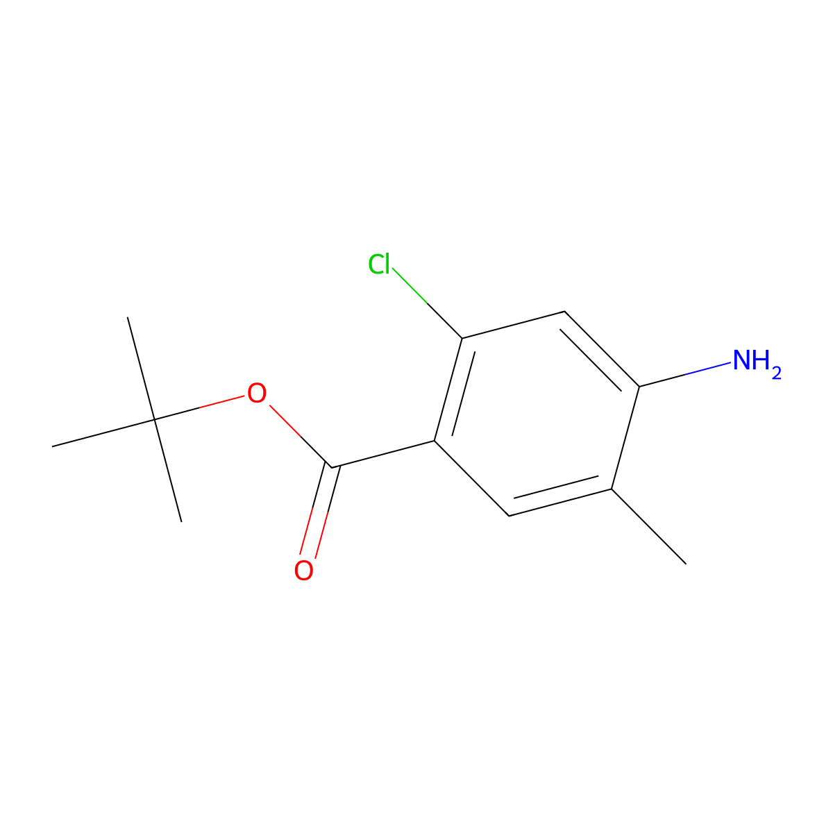 tert-Butyl 4-Amino-2-chloro-5-methylbenzoate molecular structure, CAS 2135339-59-0