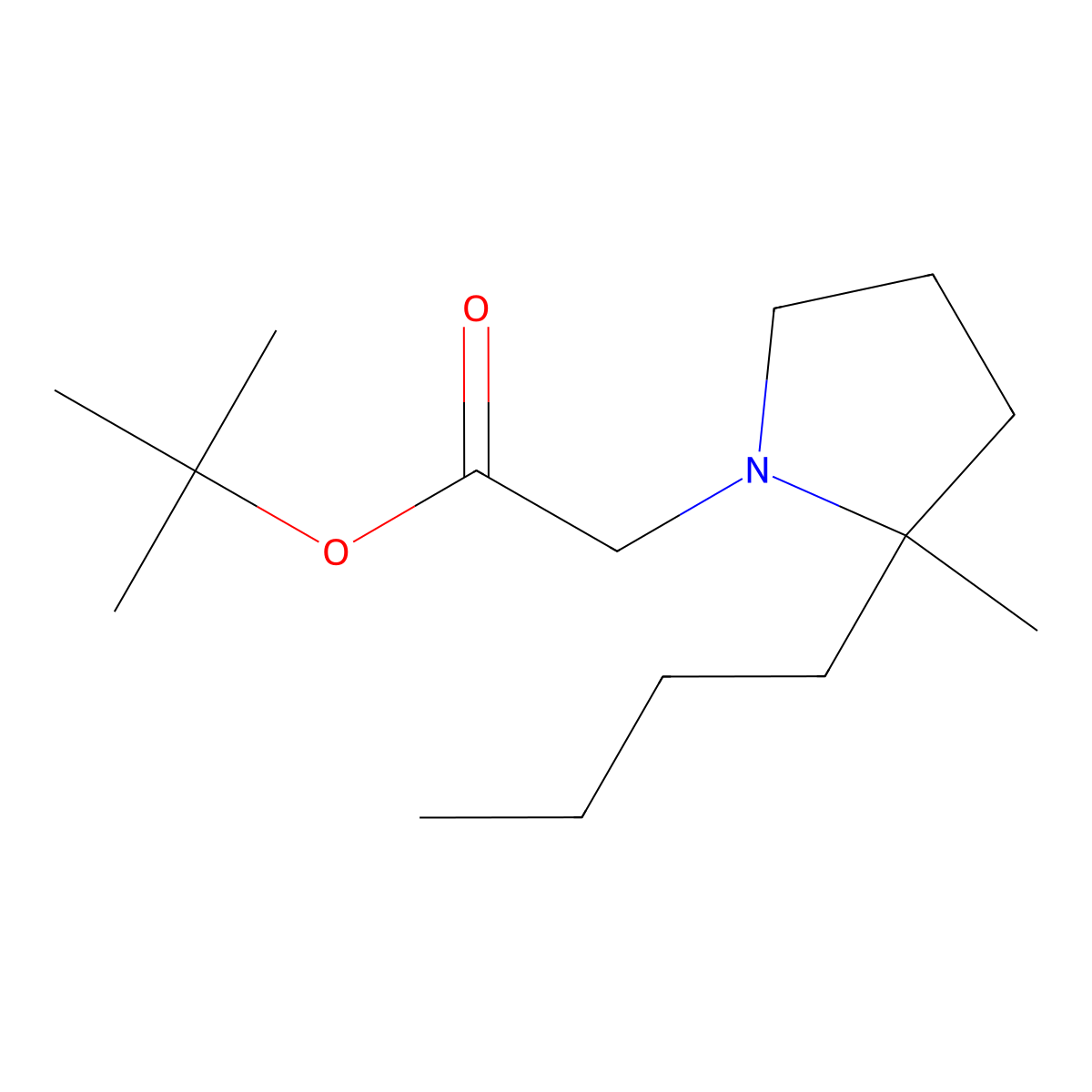 tert-Butyl 2-Butyl-2-methylpyrrolidine-1-acetate molecular structure, CAS 2135339-94-3