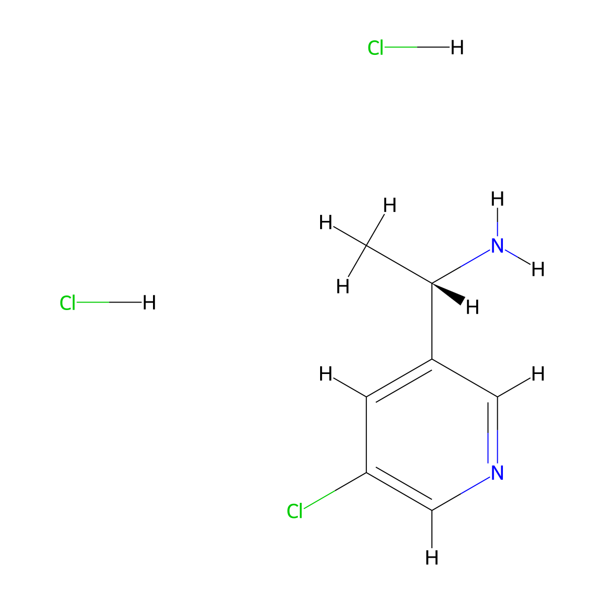 (S)-1-(5-Chloropyridin-3-YL)ethanamine dihydrochloride molecular structure, CAS 2135344-95-3