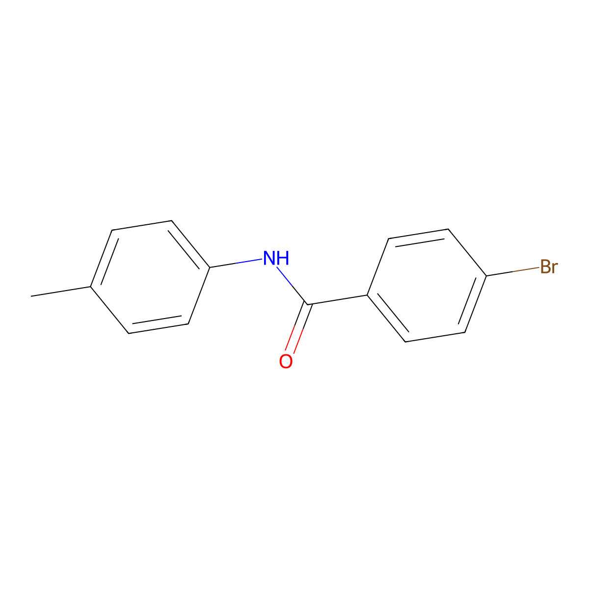 4-bromo-N-(4-methylphenyl)benzamide molecular structure, CAS 21354-22-3