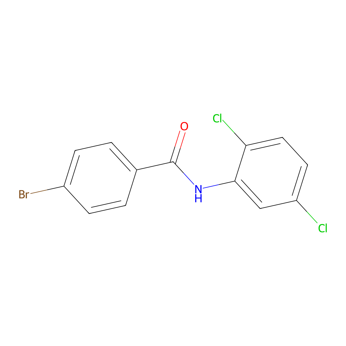 4-bromo-N-(2,5-dichlorophenyl)benzamide molecular structure, CAS 21354-25-6