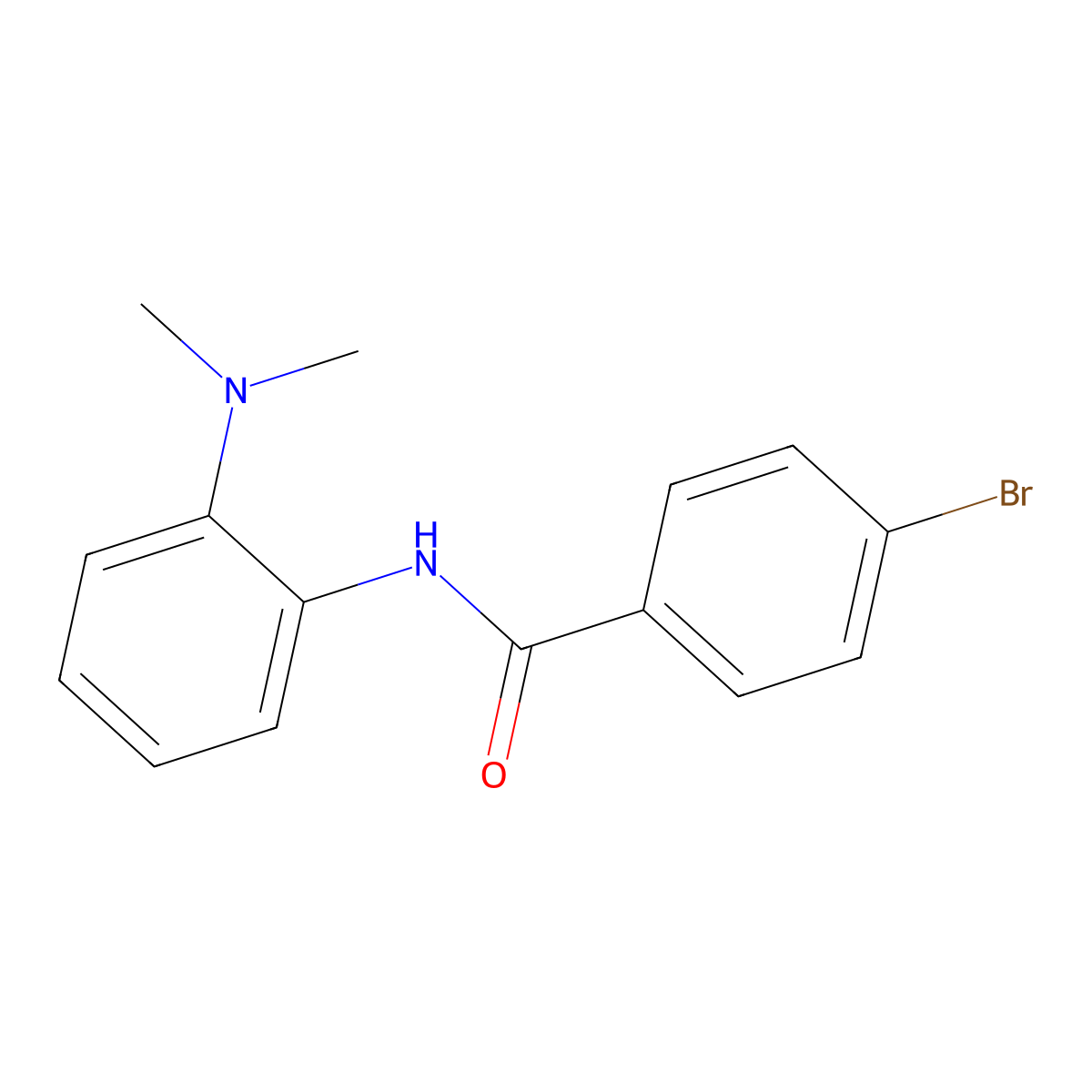 4-bromo-N-[2-(dimethylamino)phenyl]benzamide molecular structure, CAS 21354-27-8