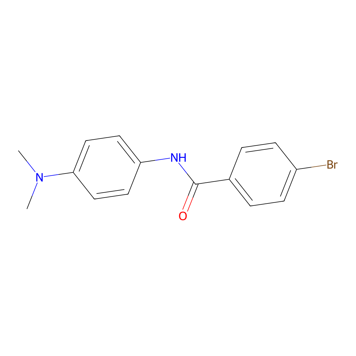 4-Bromo-N-[4-(dimethylamino)phenyl]benzamide molecular structure, CAS 21354-28-9