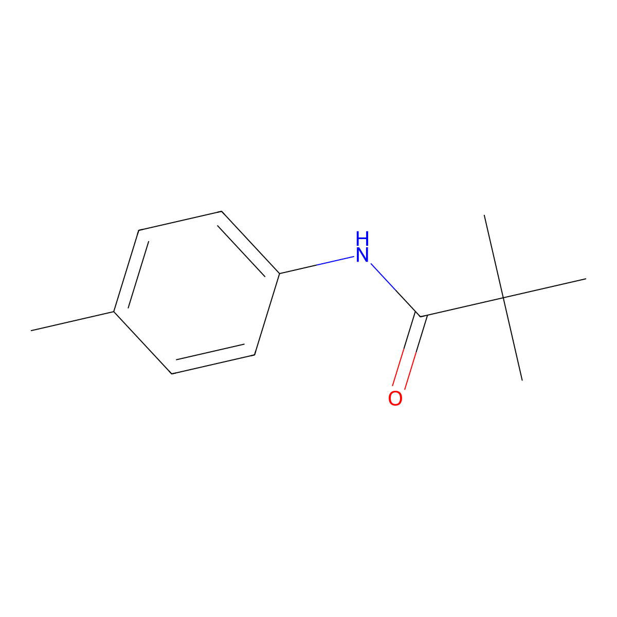 2,2,4'-Trimethylpropionanilide molecular structure, CAS 21354-40-5