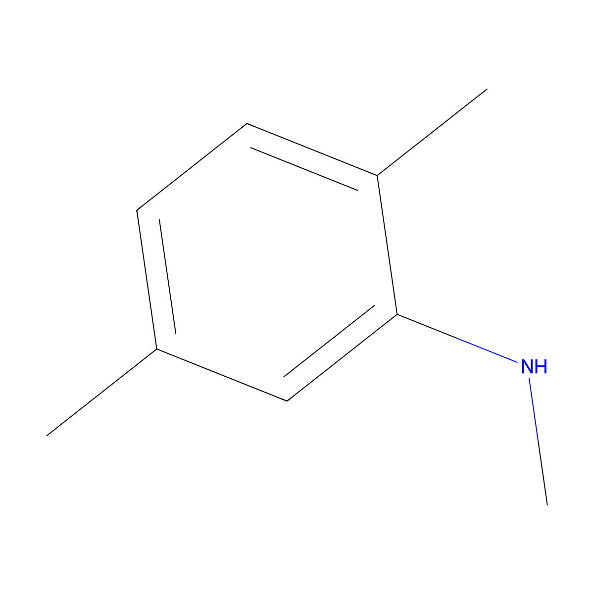 n,2,5-Trimethylaniline molecular structure, CAS 21354-48-3