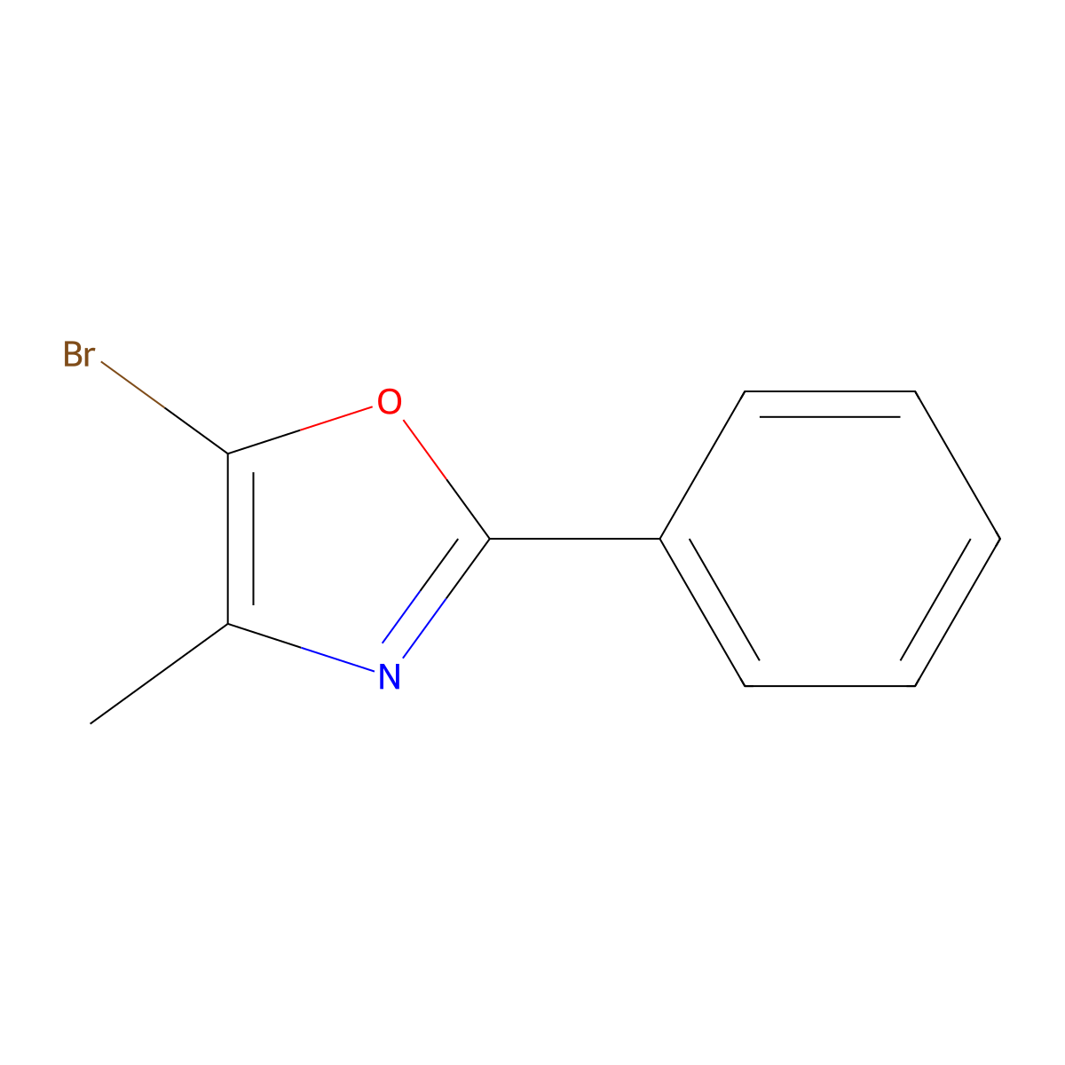 5-Bromo-4-methyl-2-phenyl-1,3-oxazole molecular structure, CAS 21354-98-3