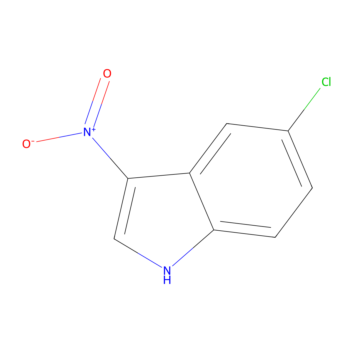 5-Chloro-3-nitro-1H-indole molecular structure, CAS 213542-01-9
